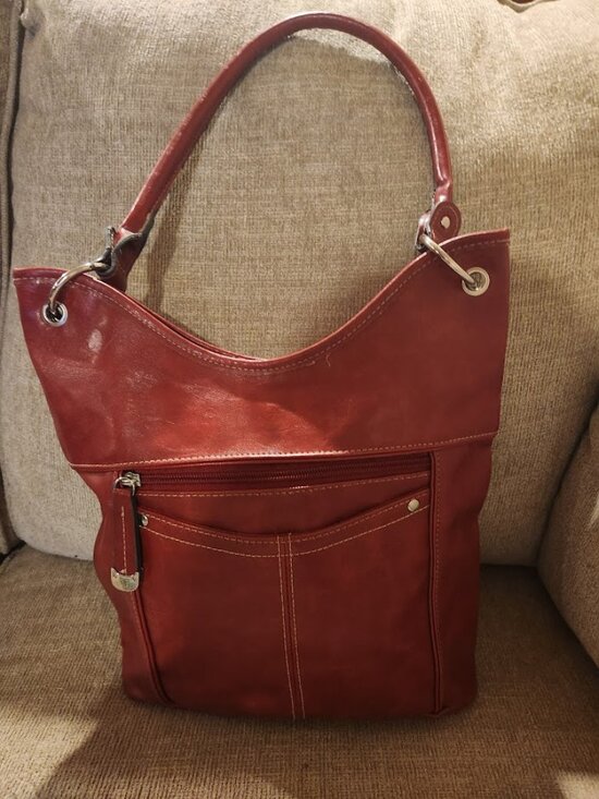 Handbags - she is my big red pocketbook